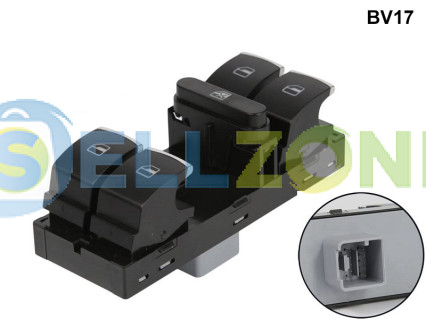 Διακόπτης ηλεκτρικών παραθύρων με κομψό σχεδιασμό χρώμιου για VW GOLF 5 6 Passat Jetta - BV17